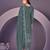 Dusty mint color embroideried faux georgette semi stitched salwar suit
