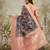 Navy blue jacquard silk blend ready to wear saree
