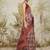 Brown jacquard silk blend ready to wear saree