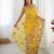 Yellow floral embroidered sequins work saree