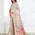 White linen cotton woven jacquard saree