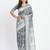 Grey linen cotton woven saree
