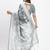 Grey linen cotton woven saree