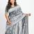 Grey linen cotton woven saree