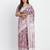 Purple linen cotton woven saree