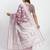 Purple linen cotton woven saree