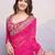 Pink georgette bandhej saree