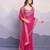 Pink georgette bandhej saree