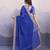 Blue georgette bandhej saree