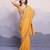 Yellow georgette bandhej saree