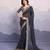Black georgette bandhej saree