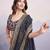 Black georgette bandhej saree