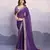 Purple georgette bandhej saree