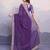 Purple georgette bandhej saree