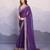 Purple georgette bandhej saree
