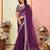 Wine organza embroidered saree