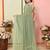 Pista organza embroidered saree