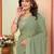 Pista organza embroidered saree