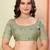 Pista organza embroidered saree