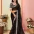 Black organza embroidered saree