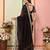 Black organza embroidered saree