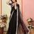 Black organza embroidered saree