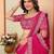 Pink organza embroidered saree