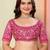 Pink organza embroidered saree