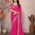 Pink georgette embroidered leheria saree