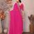 Pink georgette embroidered leheria saree
