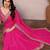Pink georgette embroidered leheria saree