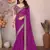 Purple georgette embroidered leheria saree