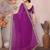 Purple georgette embroidered leheria saree