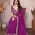 Purple georgette embroidered leheria saree