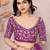 Purple georgette embroidered leheria saree