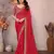 Maroon georgette embroidered leheria saree