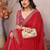 Maroon georgette embroidered leheria saree