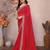 Maroon georgette embroidered leheria saree