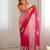 Pink padding georgette sequins embroidered saree
