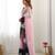 Pink padding georgette sequins embroidered saree
