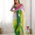 Green padding georgette sequins embroidered saree
