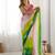 Green padding georgette sequins embroidered saree