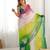 Green padding georgette sequins embroidered saree