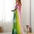 Green padding georgette sequins embroidered saree