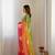 Yellow padding georgette sequins embroidered saree