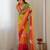 Yellow padding georgette sequins embroidered saree