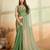 Pista beads embroidered fendy satin saree