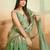 Pista beads embroidered fendy satin saree