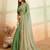 Pista beads embroidered fendy satin saree