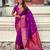 Purple soft silk blend meenakari woven saree